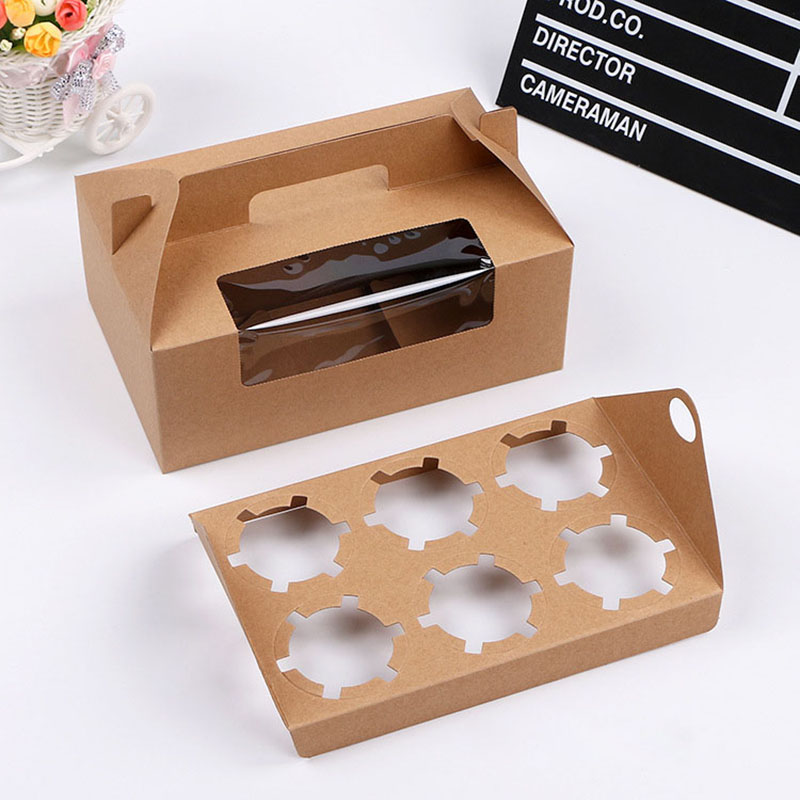 Fantazyjne pudełko Cupcake 6 Pojemnikna pakiet spożywczych do ciasta